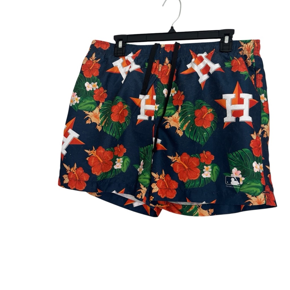 Houston Astros Navy Floral Men's Swim Trunks